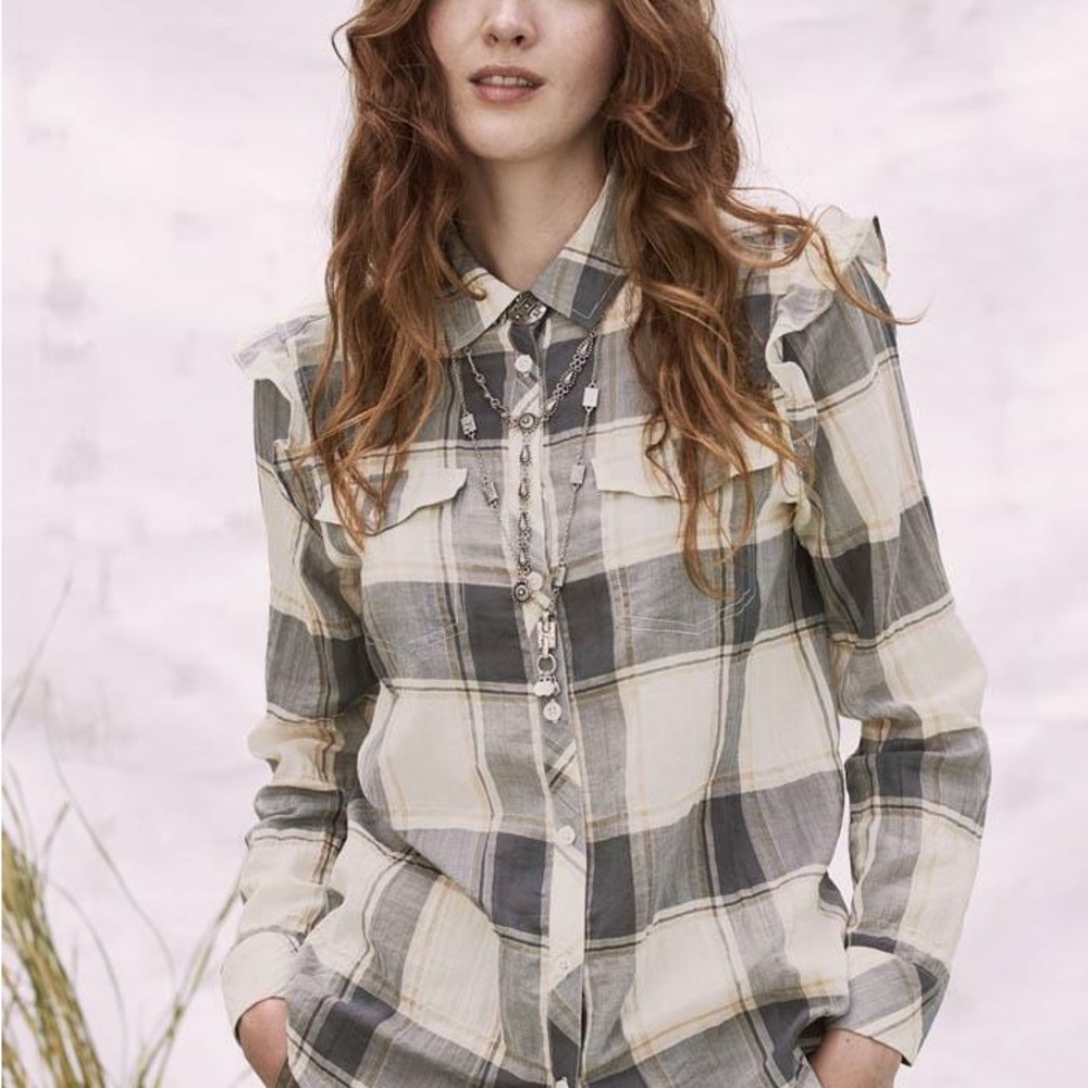 NWT Matilda Jane Good Hart Plaid Shirt “Newberry” Size S | Cotton Button-Up